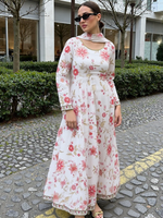 Printed Cambric Silk Dress