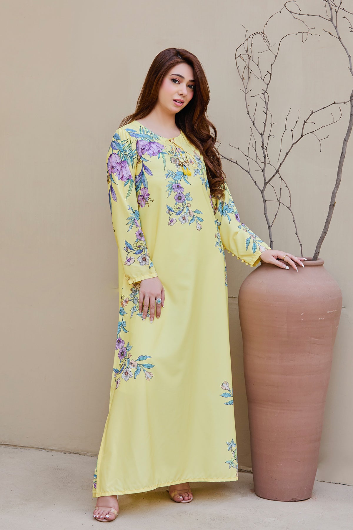 Printed Kaftan Dress