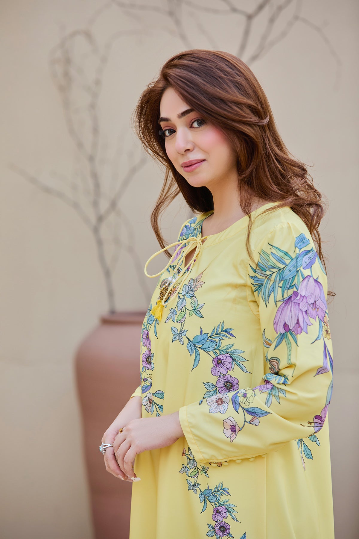 Printed Kaftan Dress