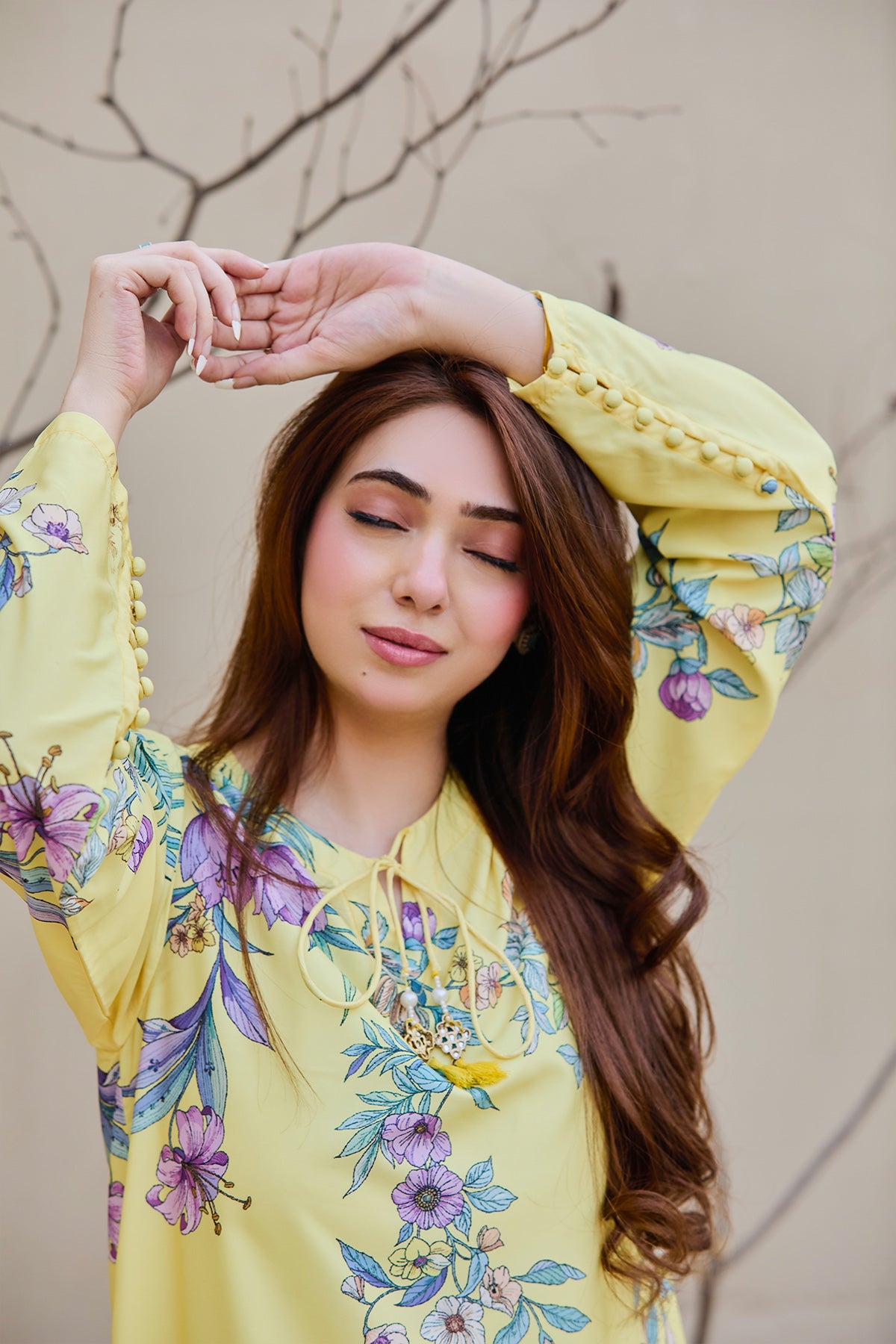 Printed Kaftan Dress
