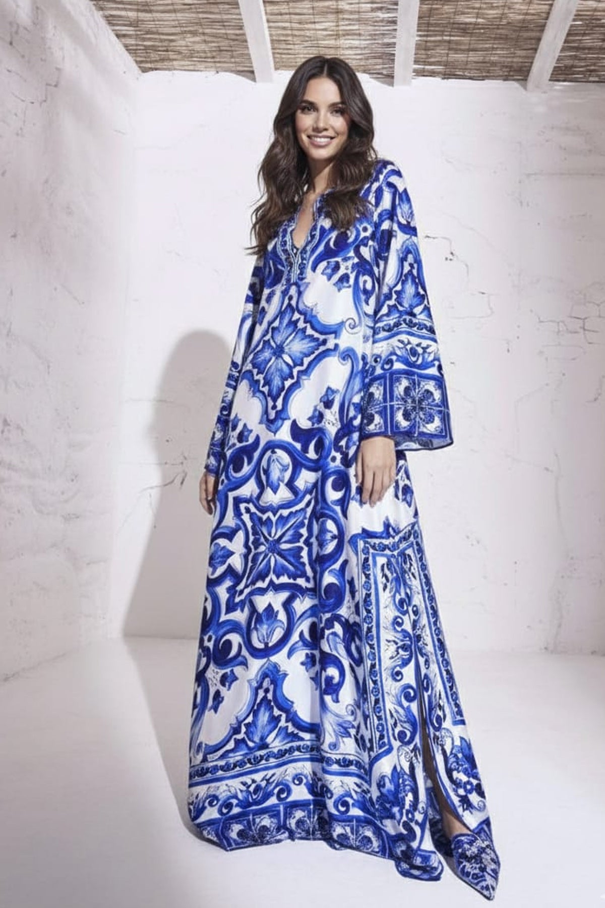 Printed Kaftan Dress
