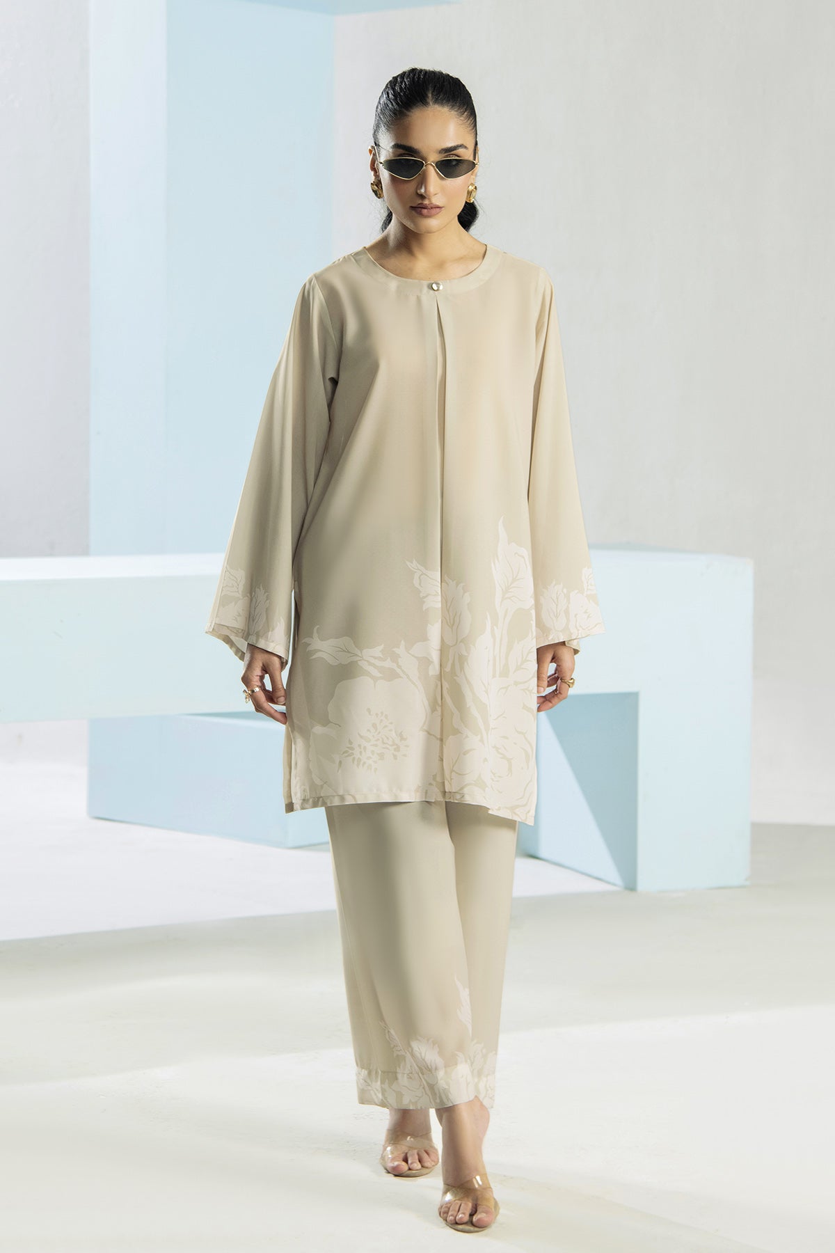 Printed Crepe Co-ord Set