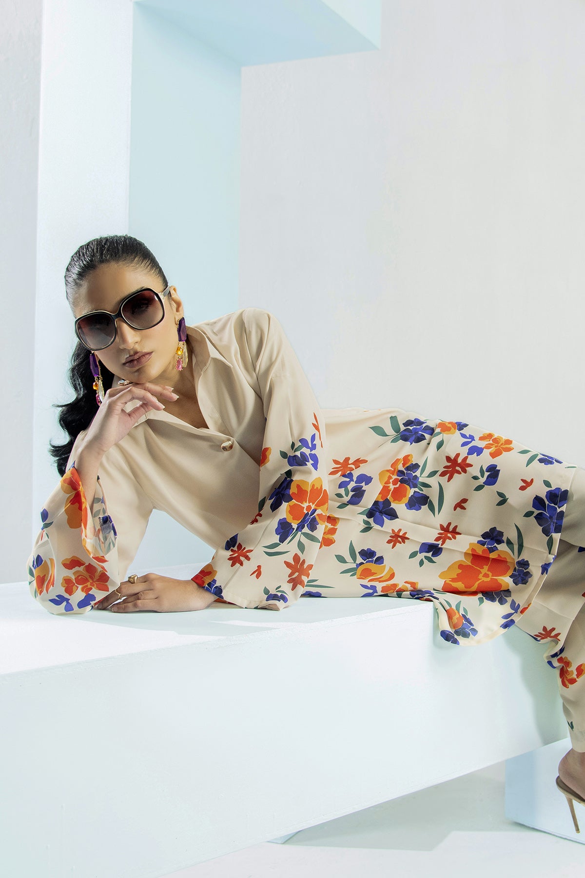 Printed Crepe Co-ord Set