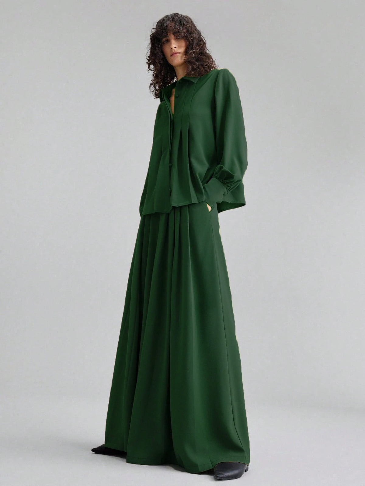 Green Crepe Dress