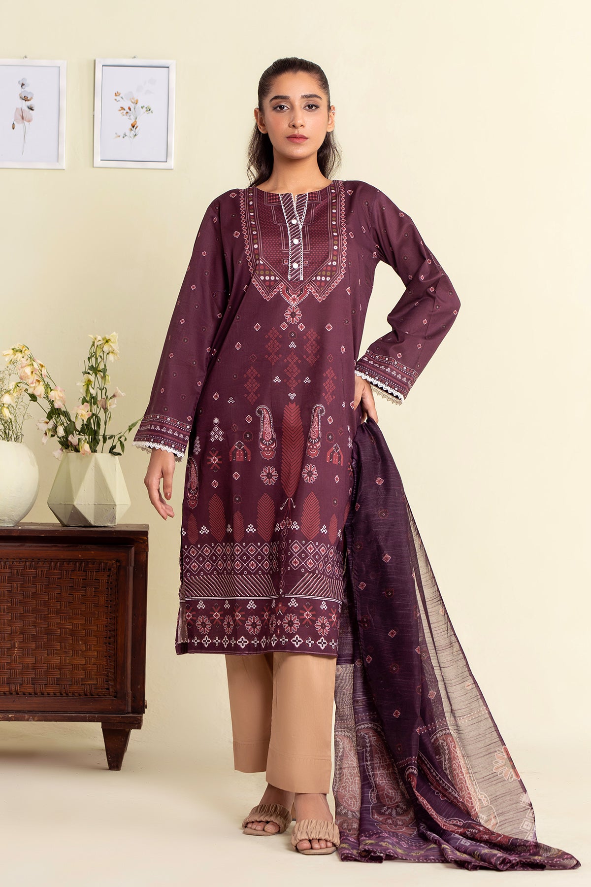 Digital Printed Lawn 3Piece (Pret)