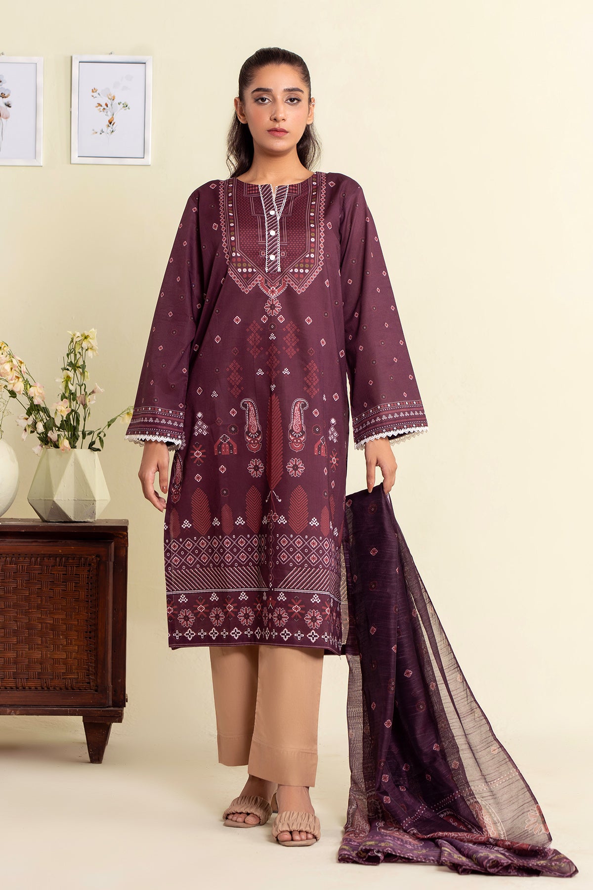 Digital Printed Lawn 3Piece (Pret)