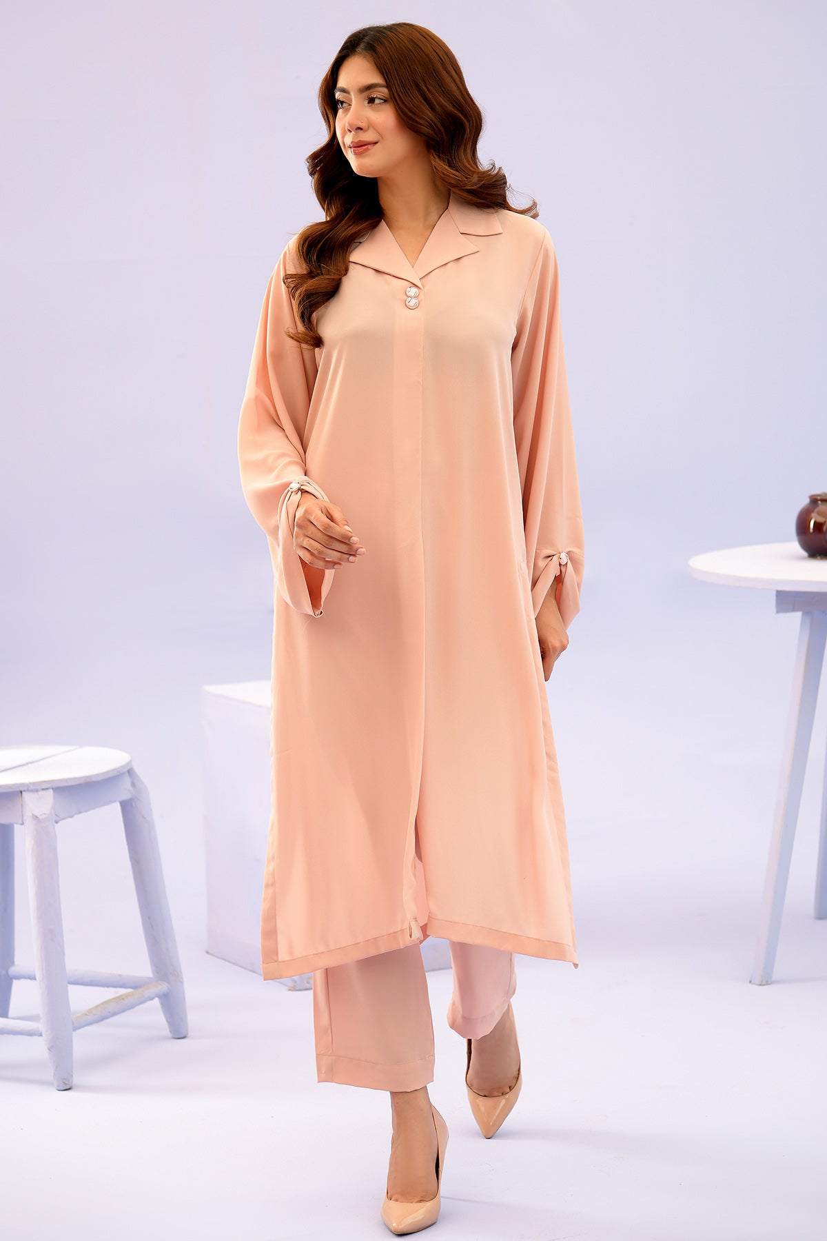 Peach Colar Dress