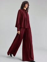 Maroon Crepe Dress