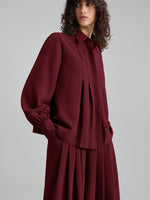 Maroon Crepe Dress