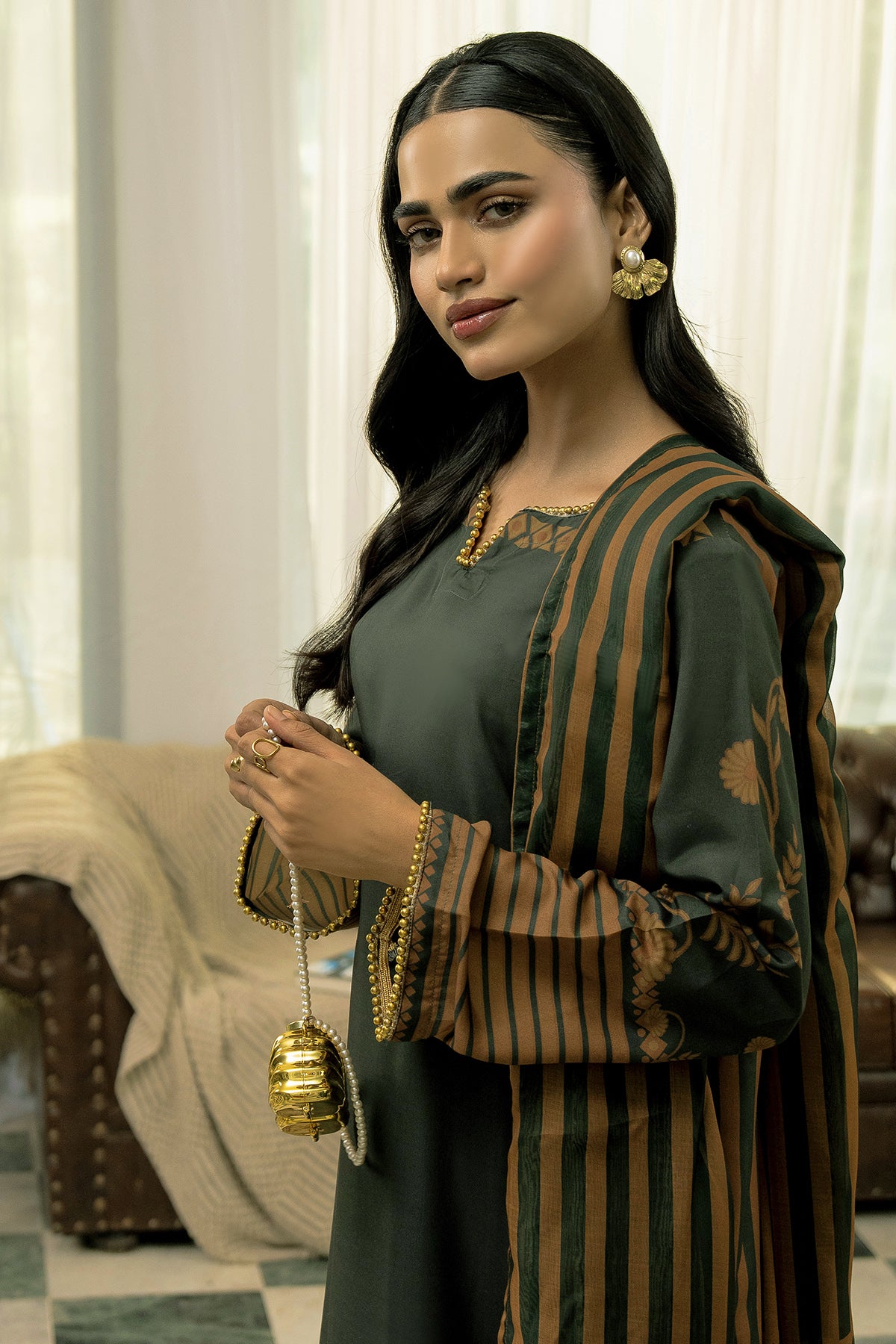 3 Piece Khaddar Suit-Printed