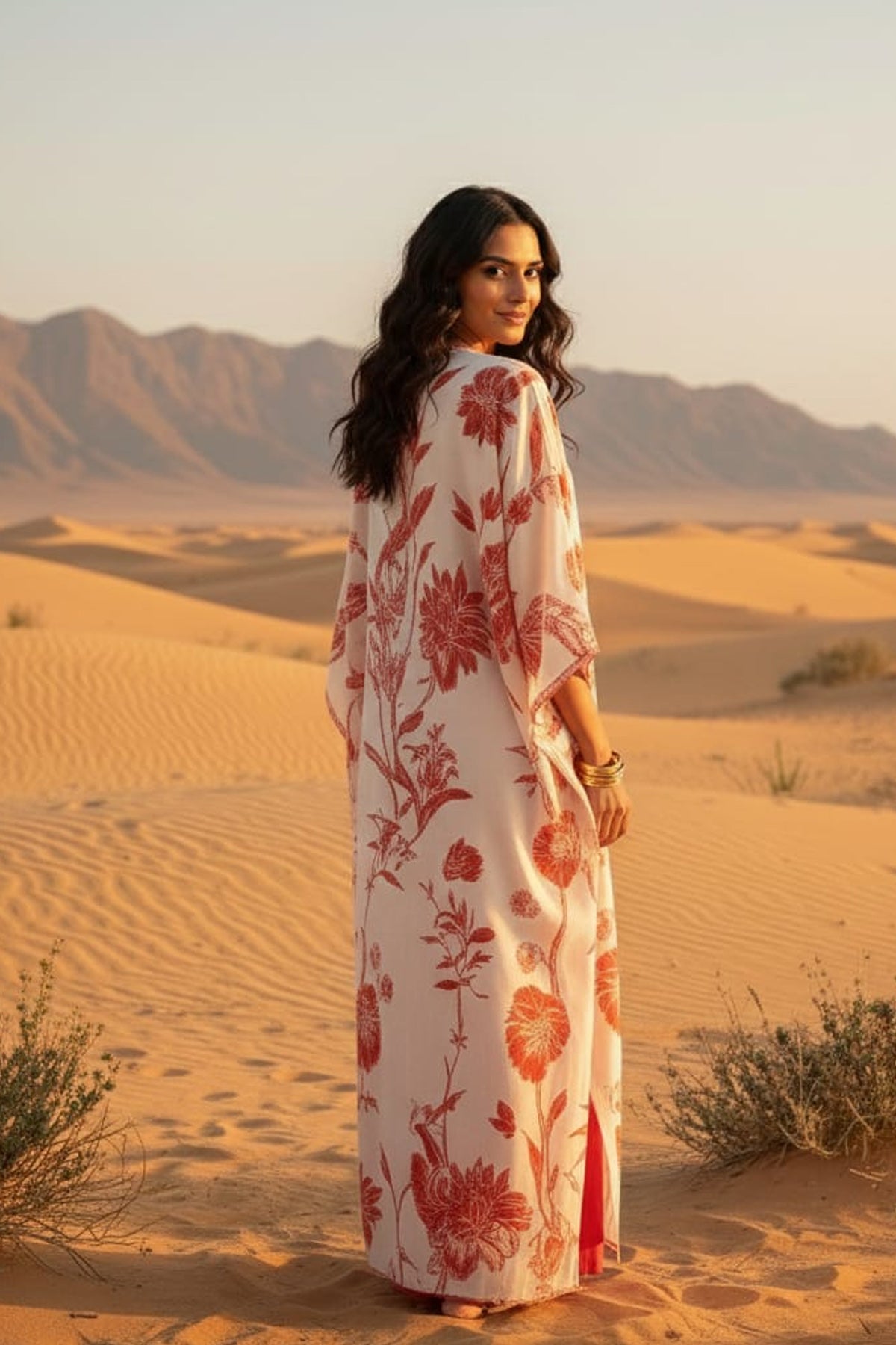 Printed Kaftan Dress