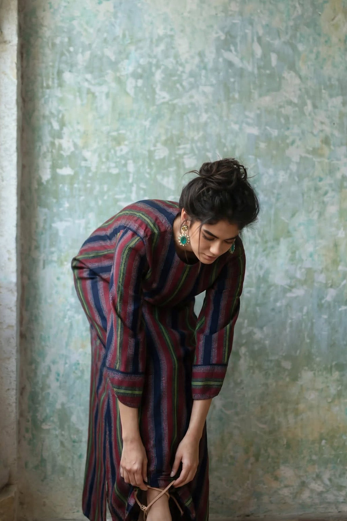 Printed Wool Kaftan