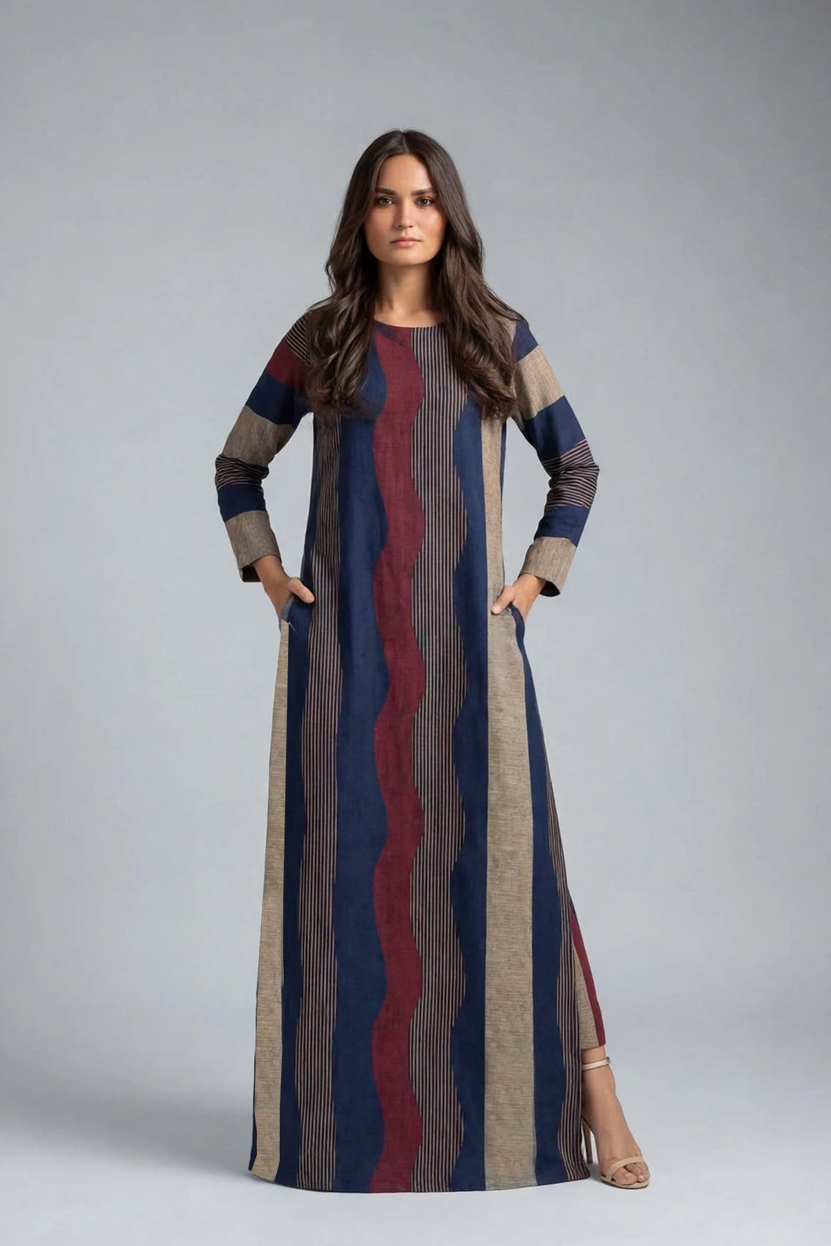 Printed Wool Kaftan