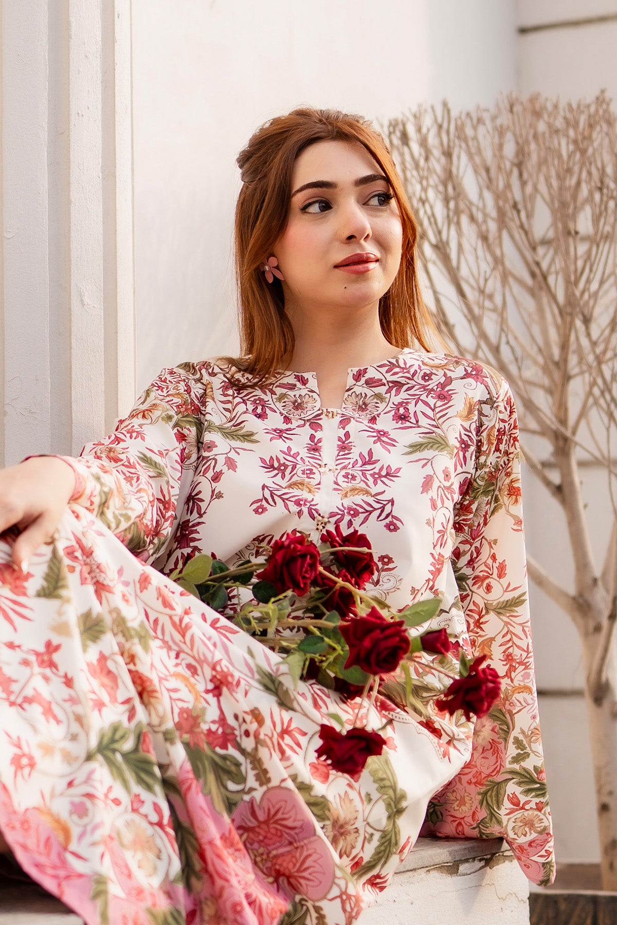Printed Kaftan Dress