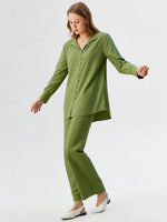 Olive Crepe Co-ord Set