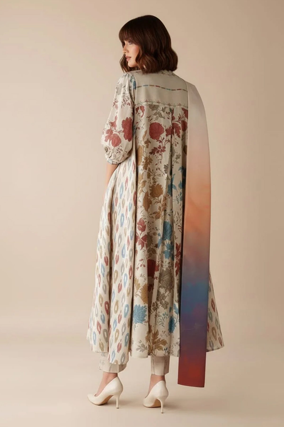 3 Piece Khaddar Suit-Printed