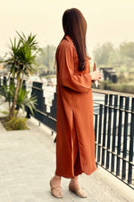 Polished Brown Long Dress