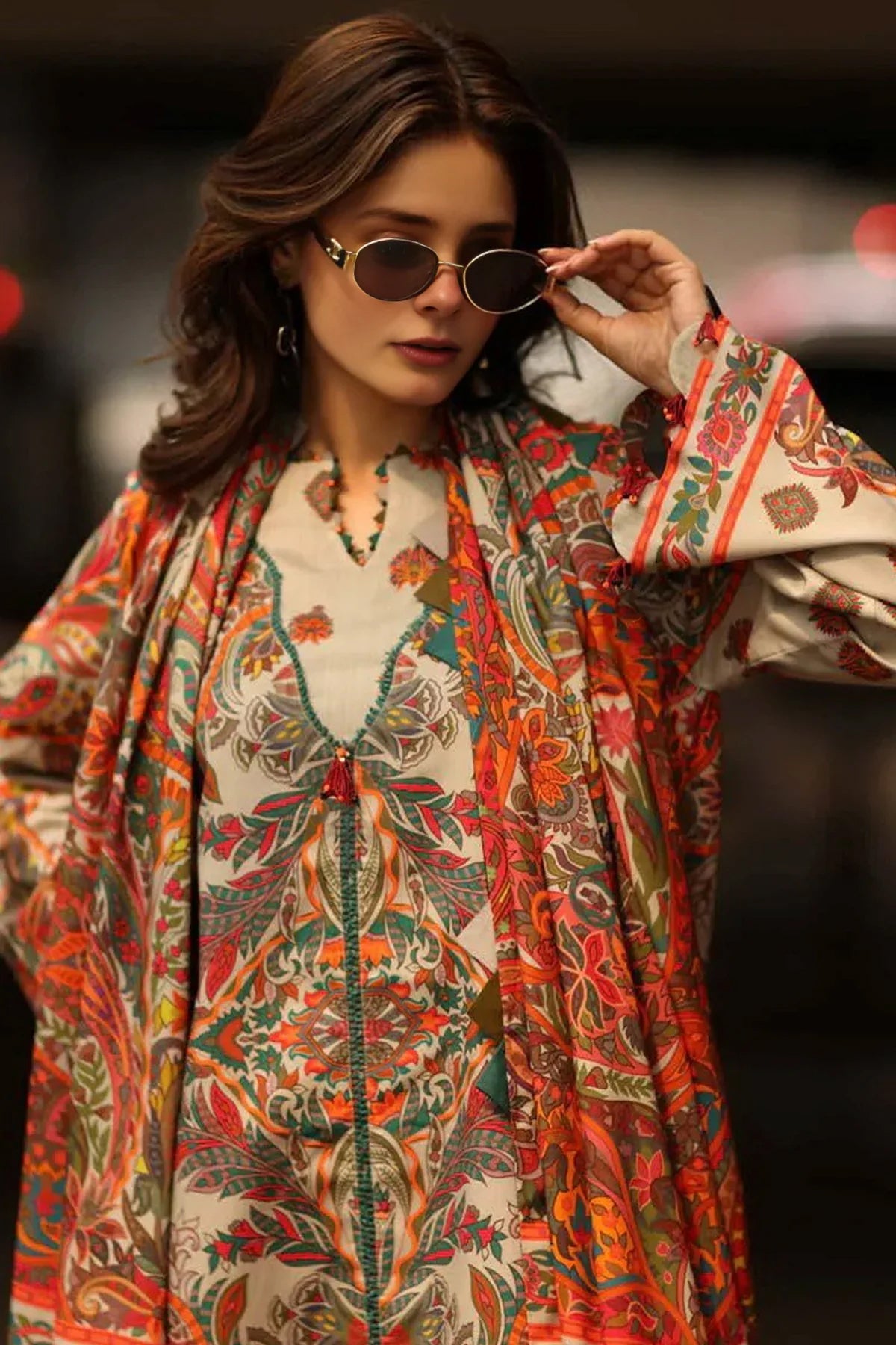 3 Piece Khaddar Suit-Printed