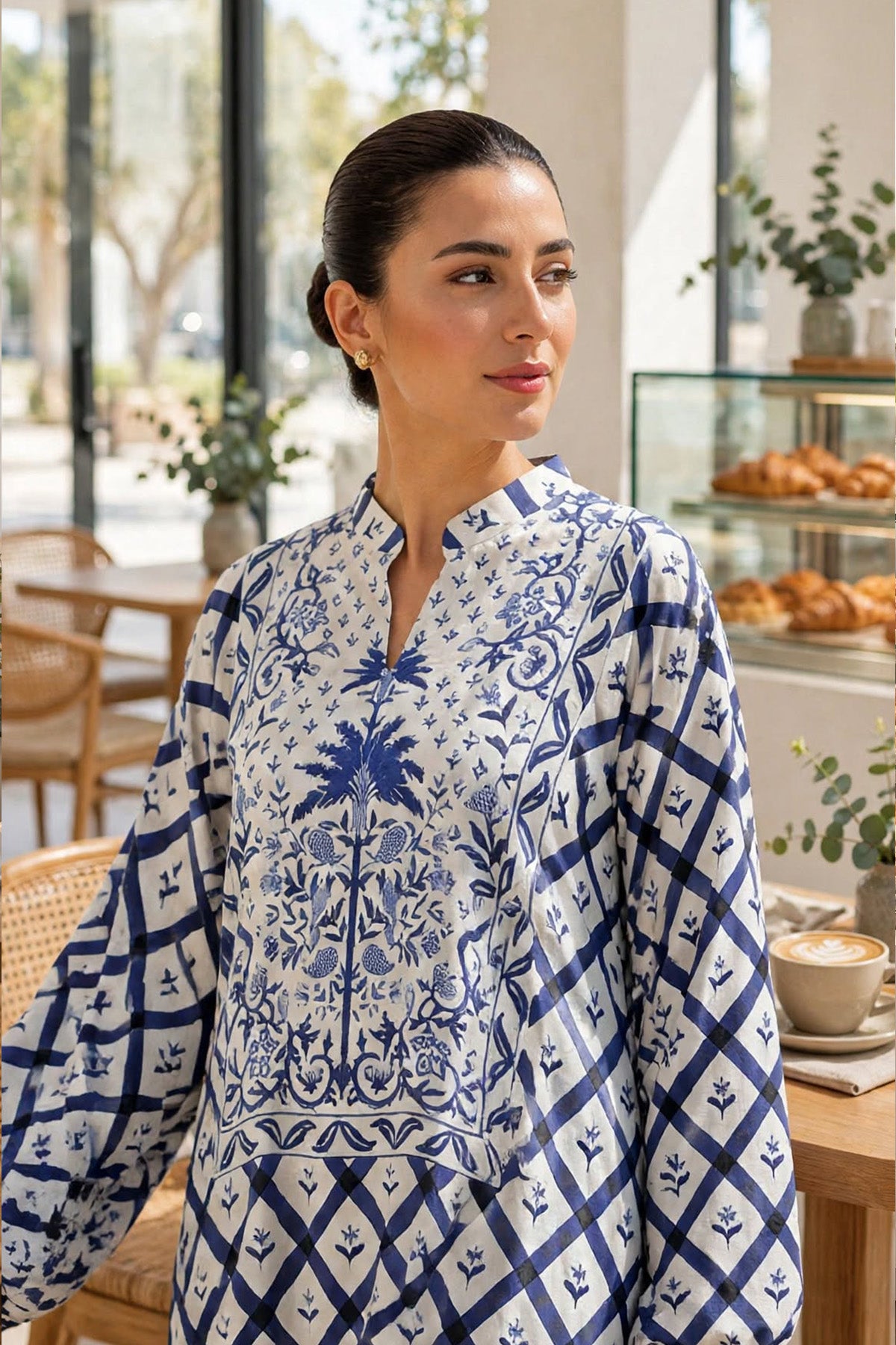 Printed Kaftan Dress