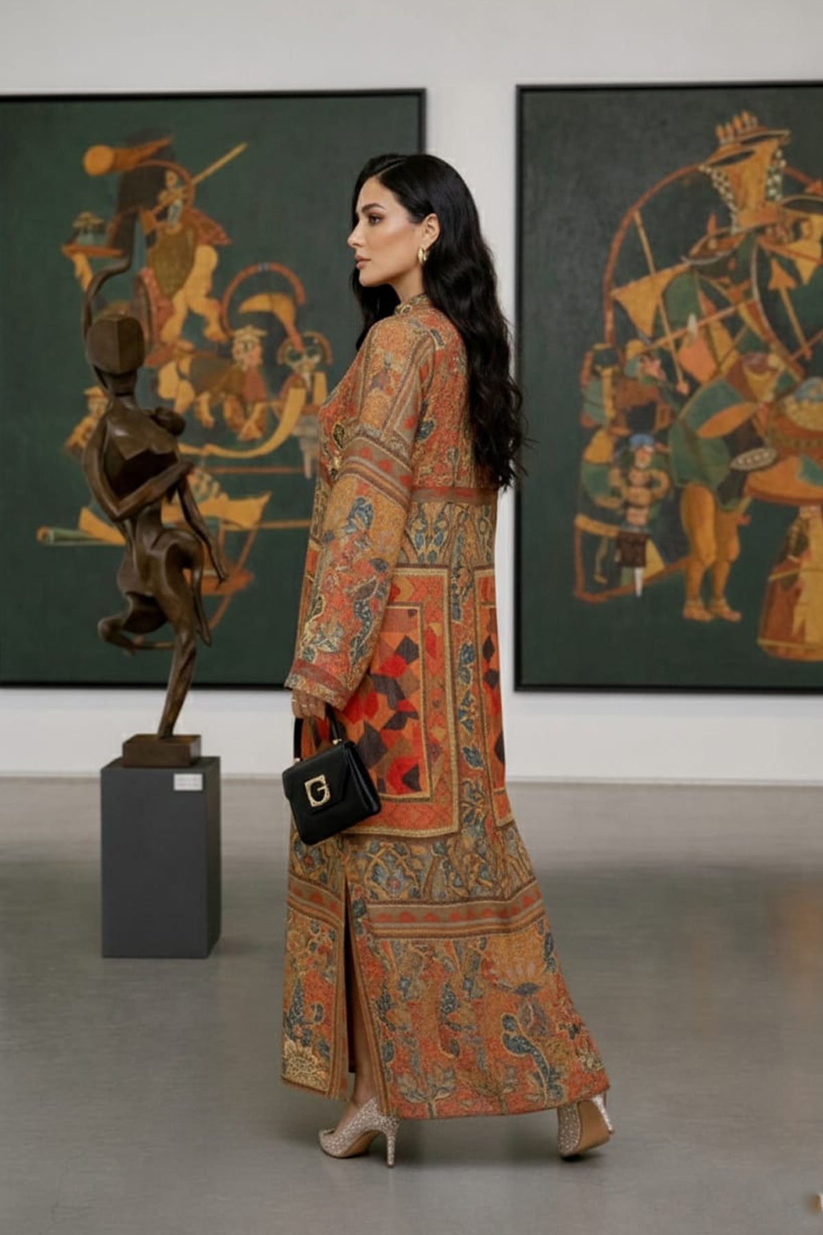 Printed Kaftan Dress