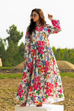 Printed Cotton Silk Maxi