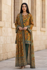 3 Piece Khaddar Suit-Printed