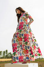 Printed Cotton Silk Maxi