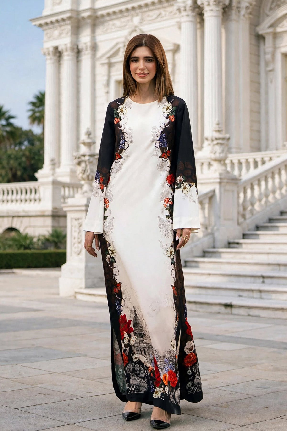 Printed Kaftan Dress