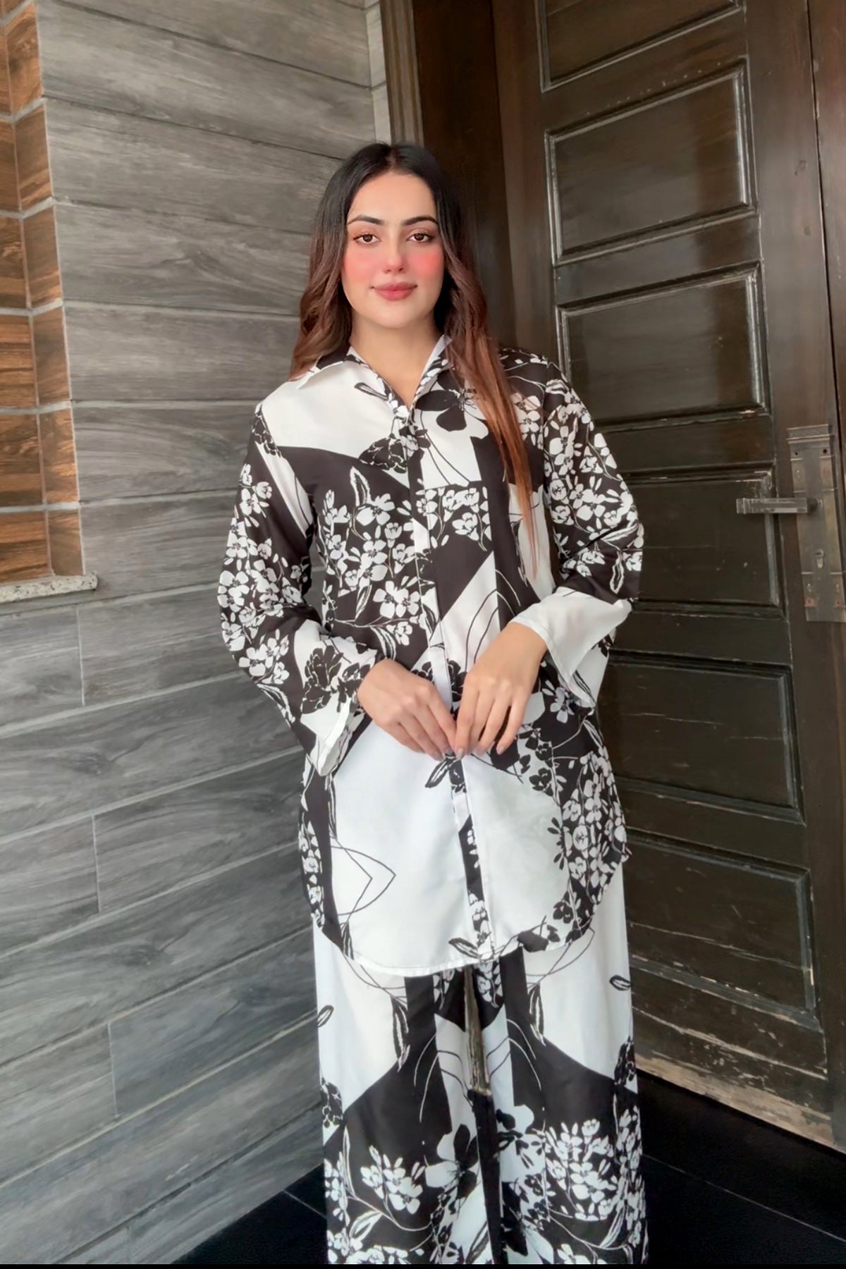 Printed Crepe Co-ord Set