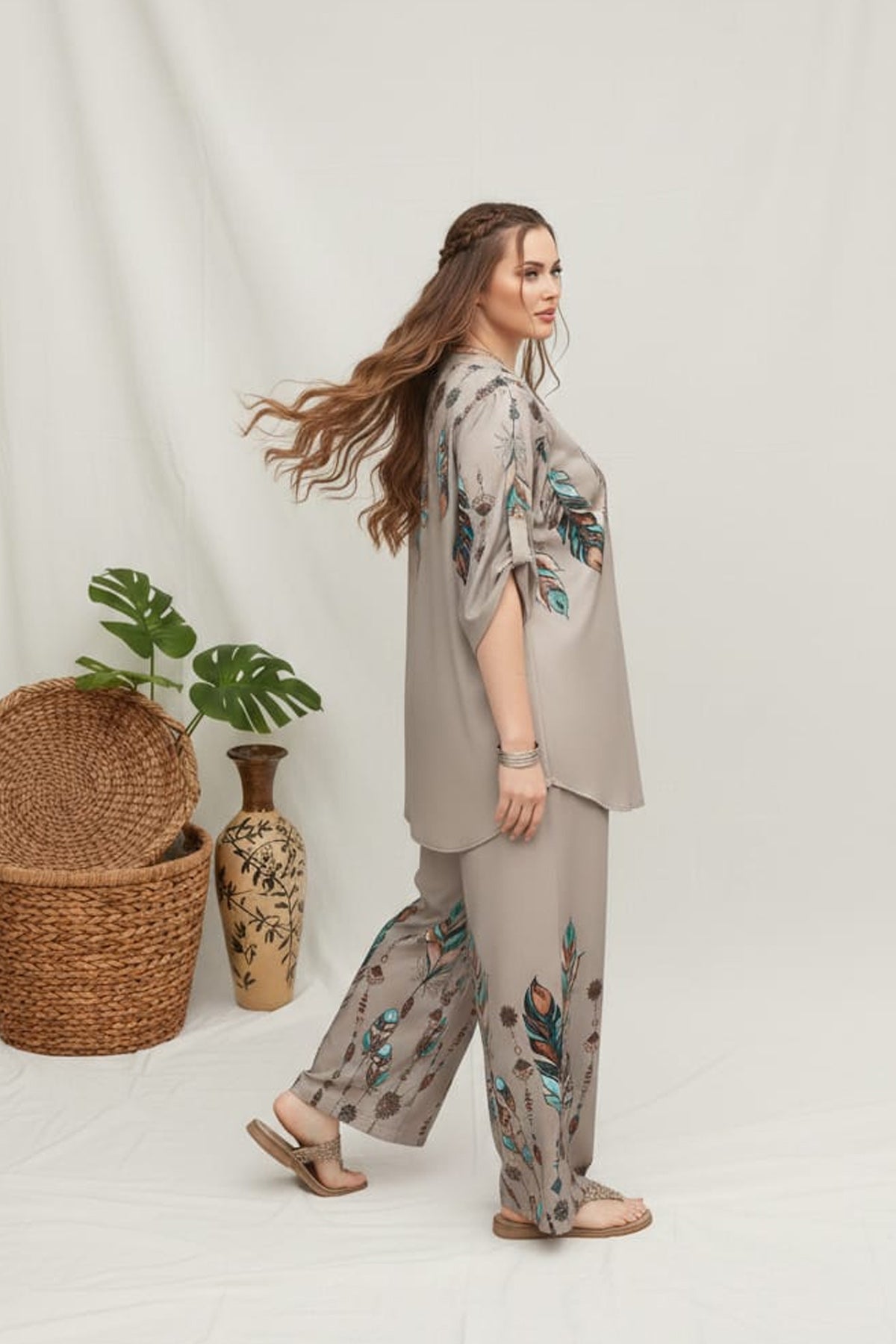 Printed Crepe Co-ord Set