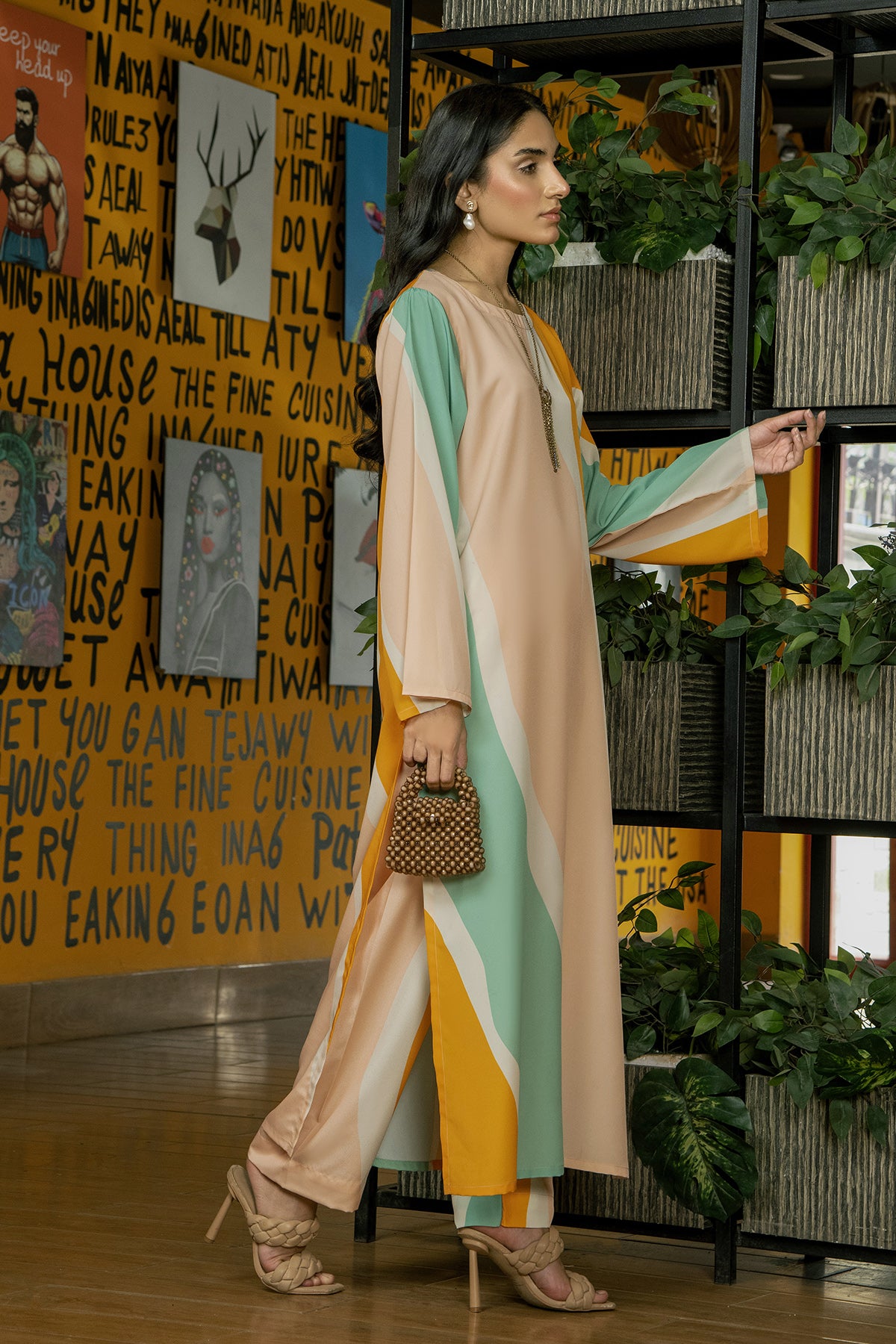 Multi Color Crepe Dress