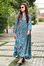 Printed Cotton Silk Maxi