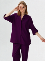 Purple Crepe Co-ord Set