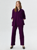 Purple Crepe Co-ord Set