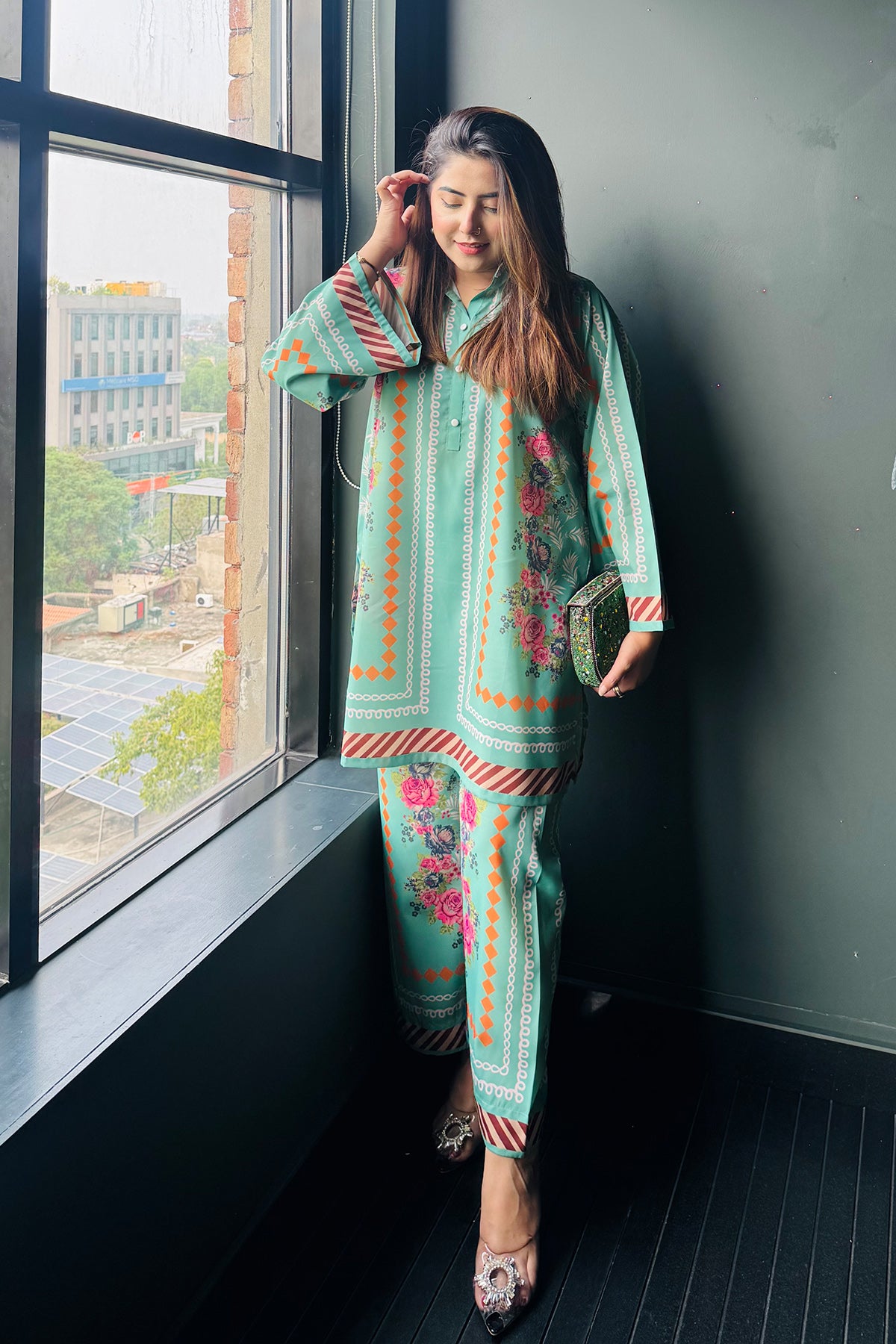 Printed Crepe Co-ord Set