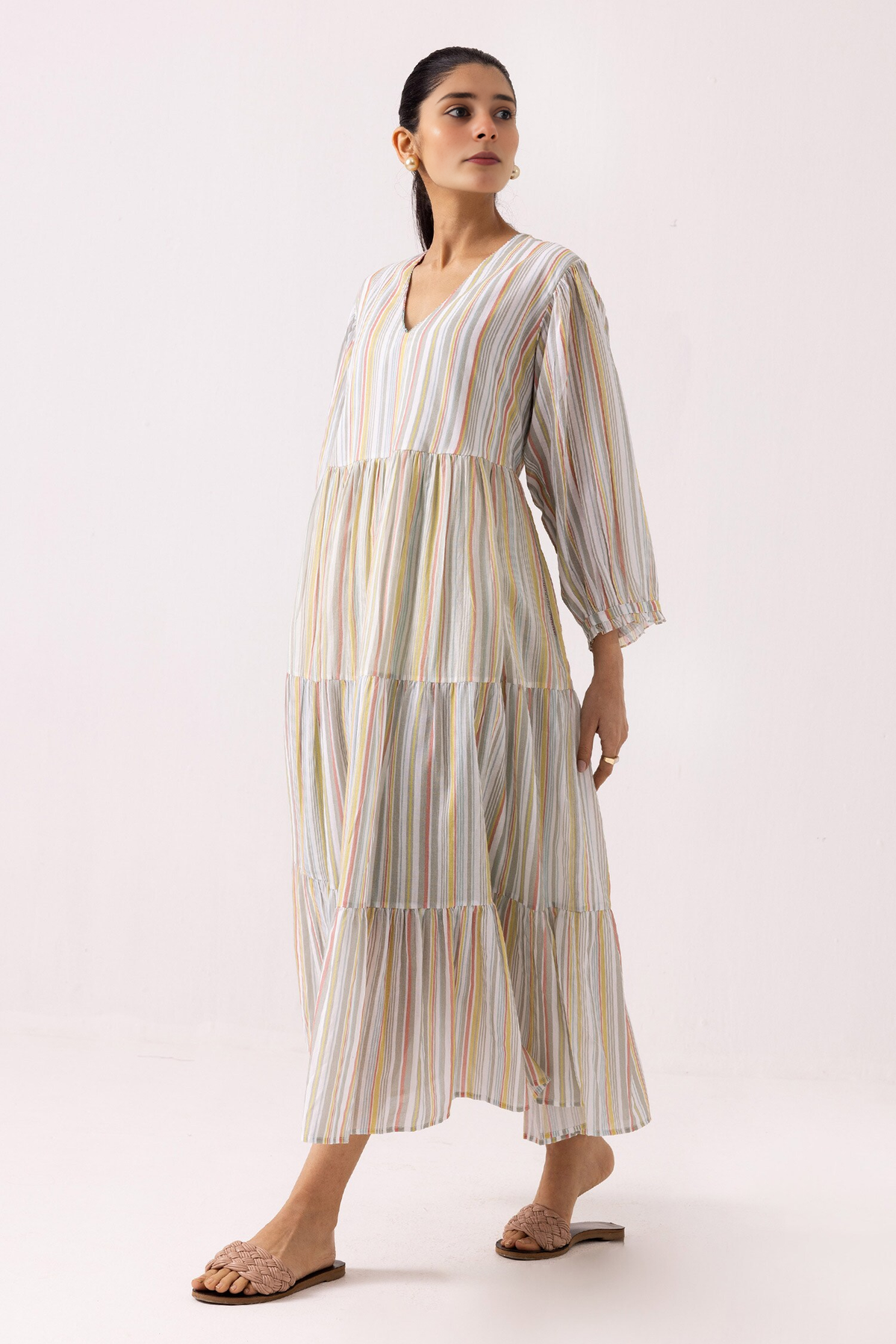 Printed Cotton Silk Maxi