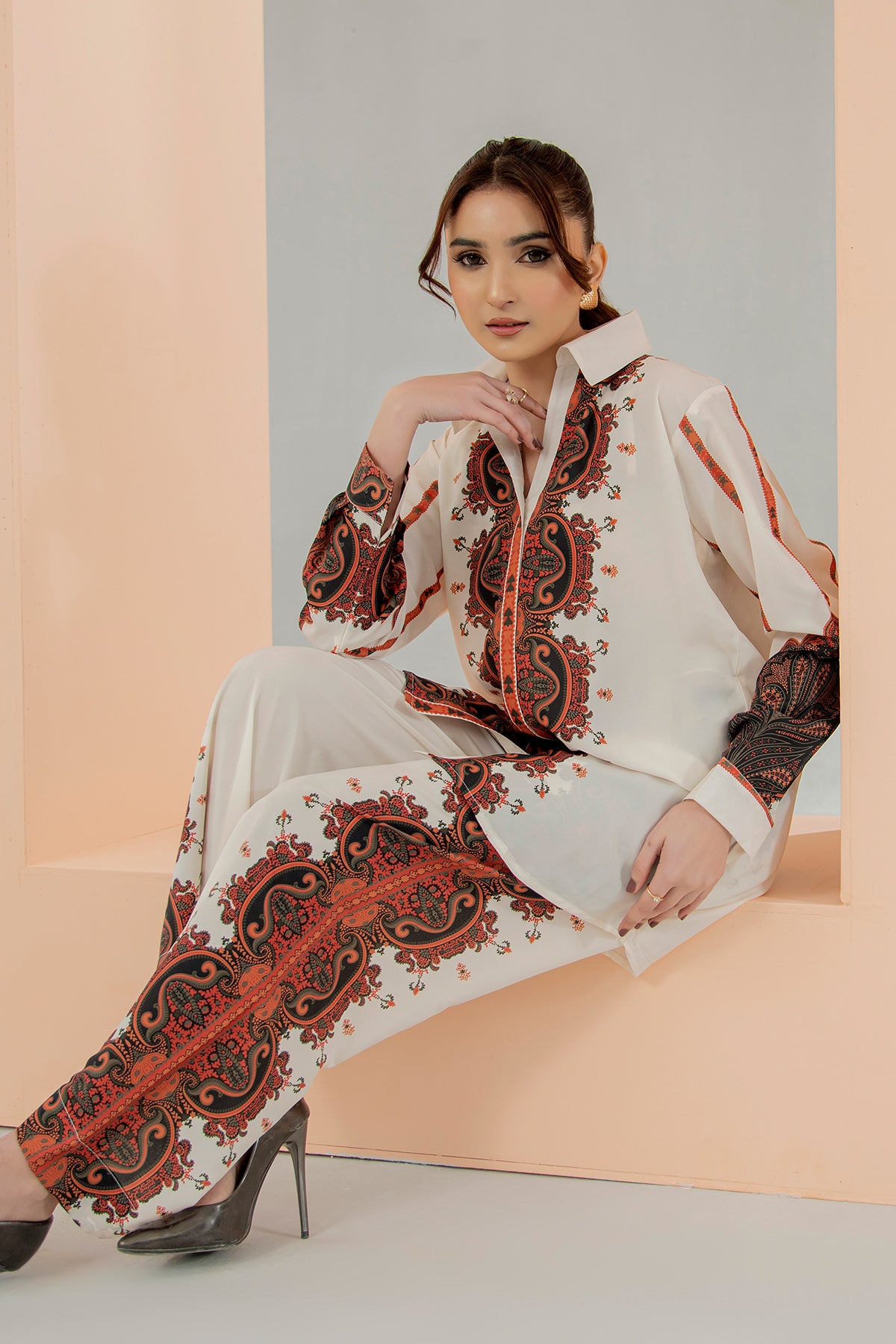 Printed Crepe Co-ord Set