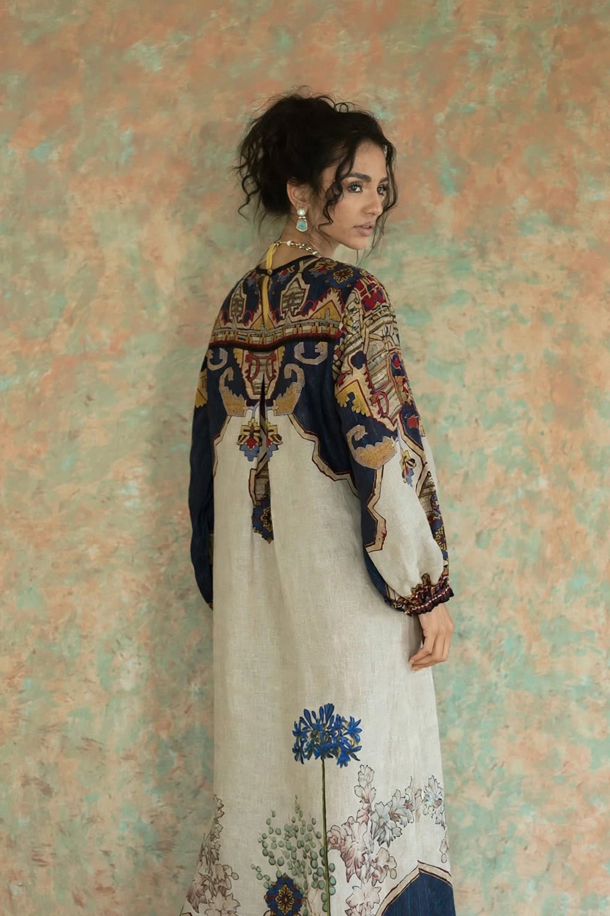 Printed Kaftan Dress
