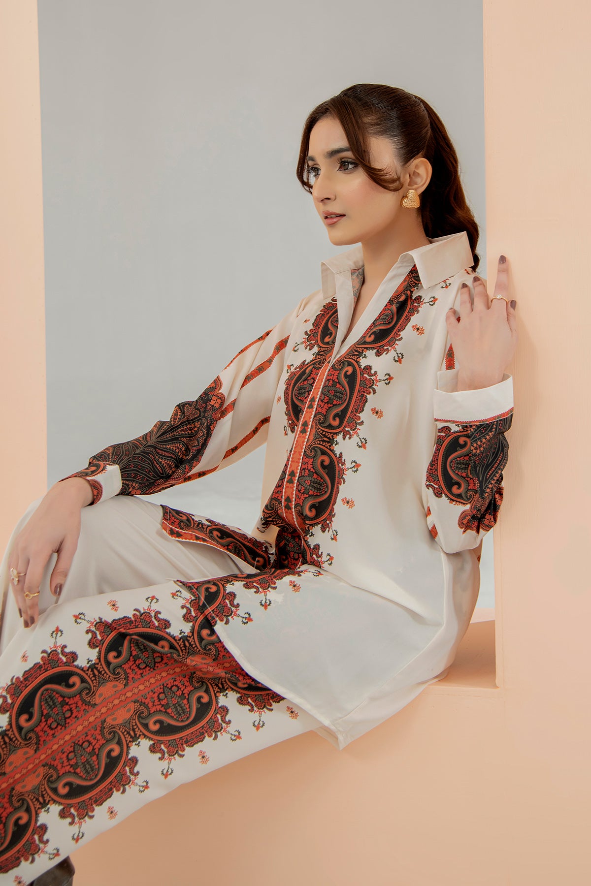 Printed Crepe Co-ord Set