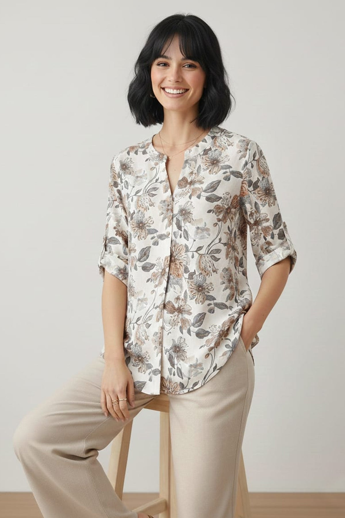 Printed Crepe Co-ord Set