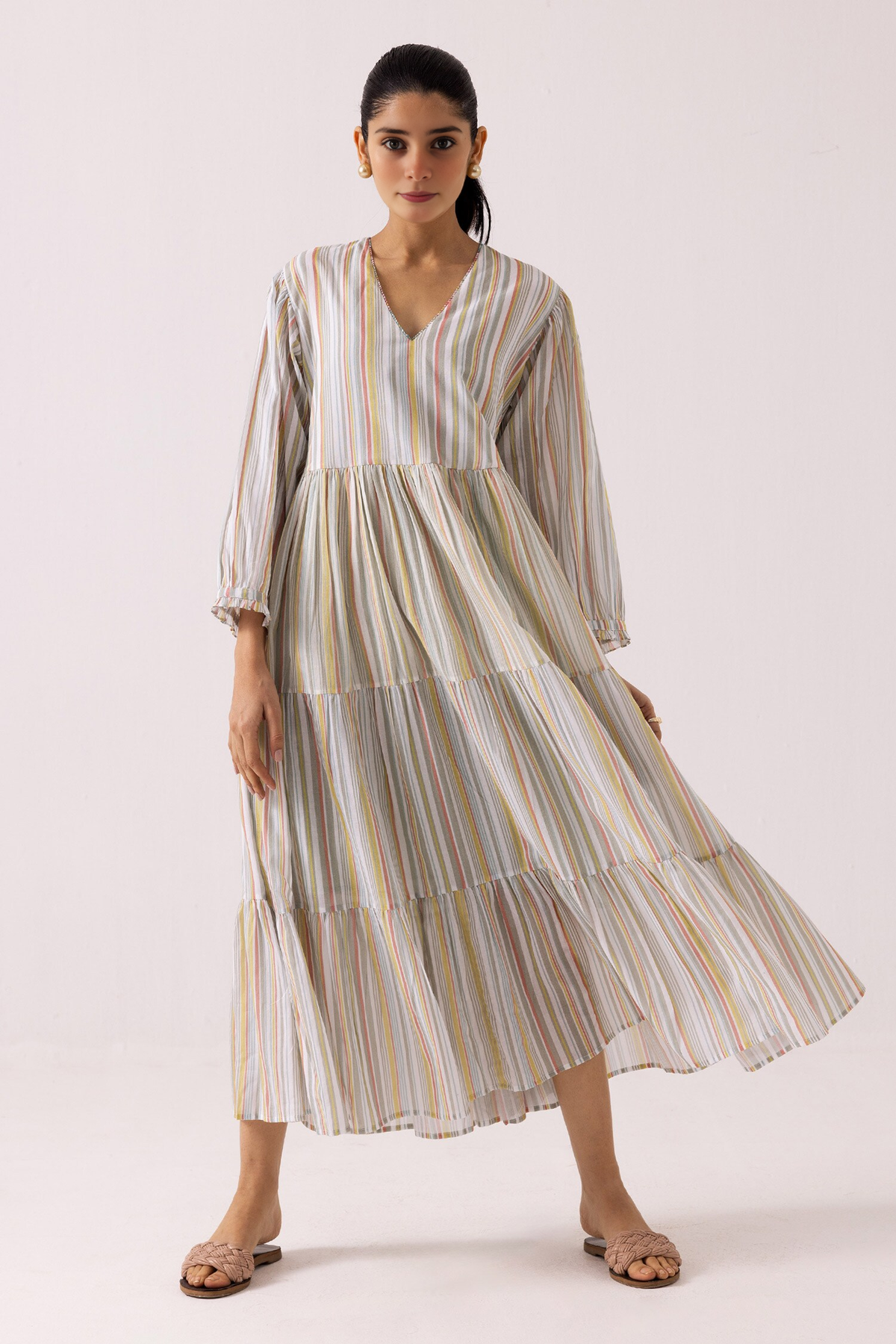 Printed Cotton Silk Maxi