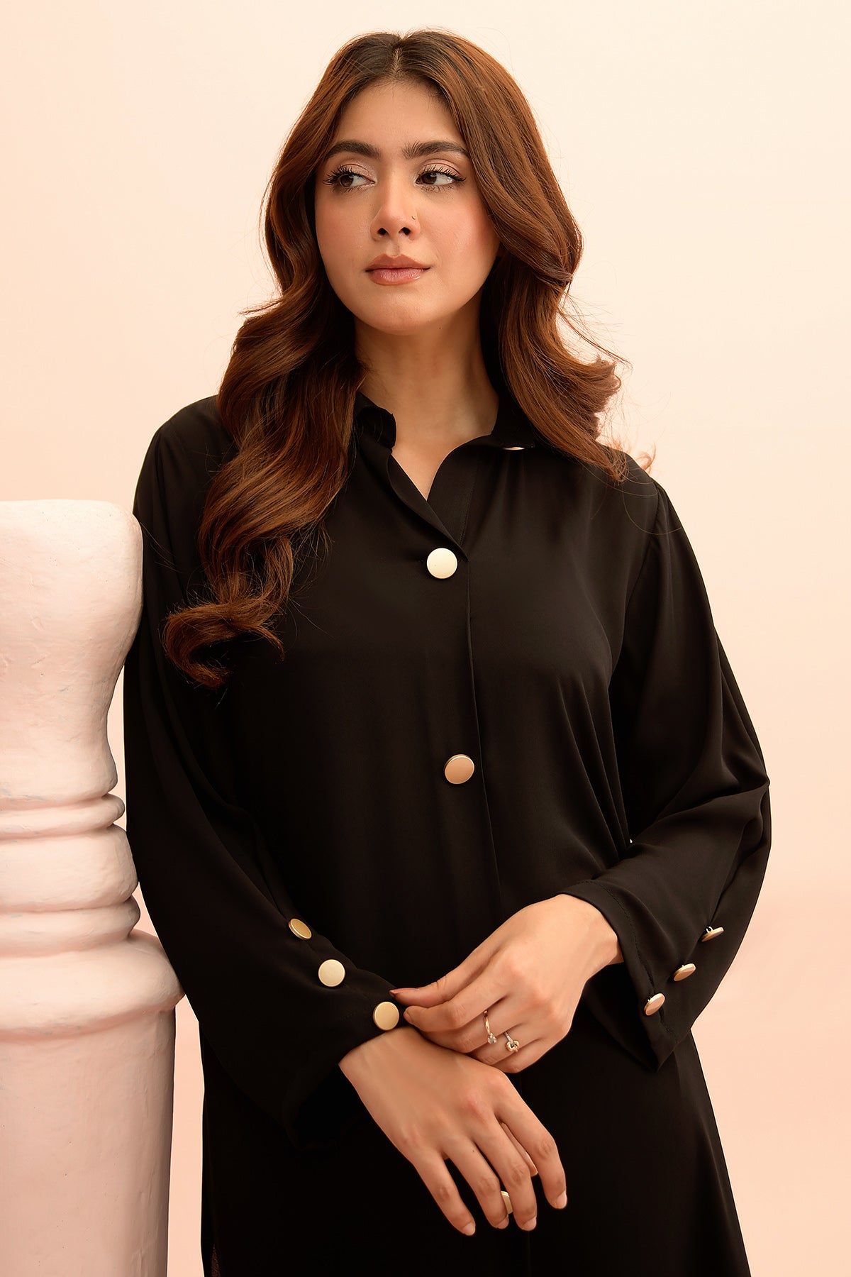Black Buttoned Dress
