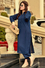 Midnight Blue Solid Dress