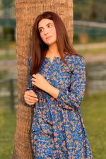 Printed Cotton Silk Maxi