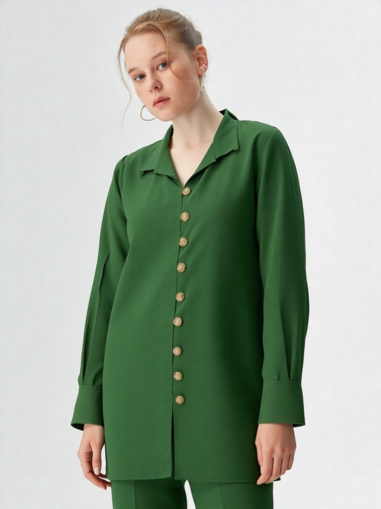 Green Crepe Co-ord Set