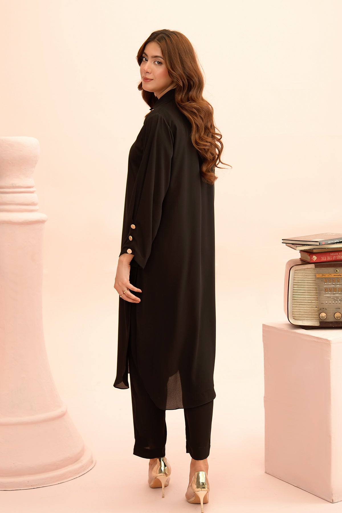 Black Buttoned Dress