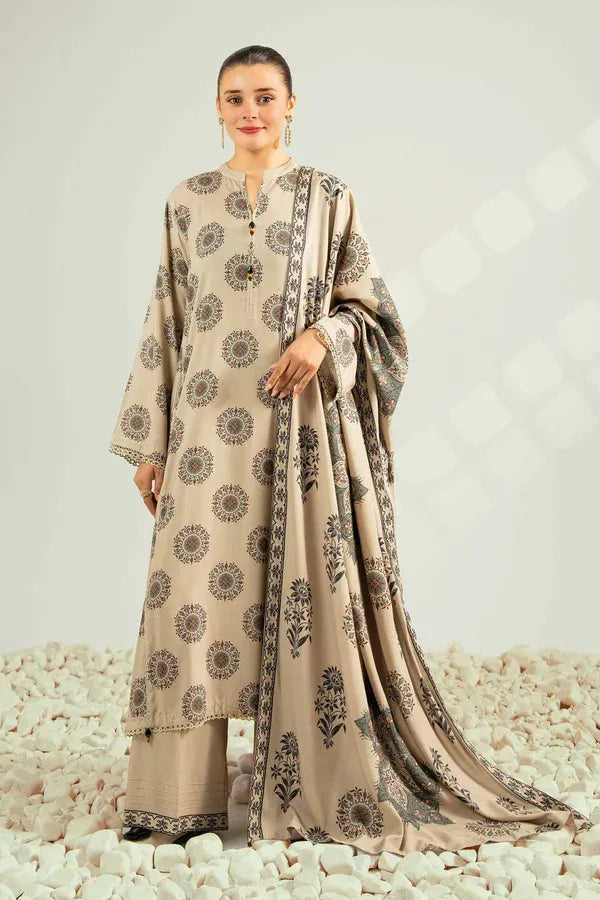 3 Piece Khaddar Suit-Printed