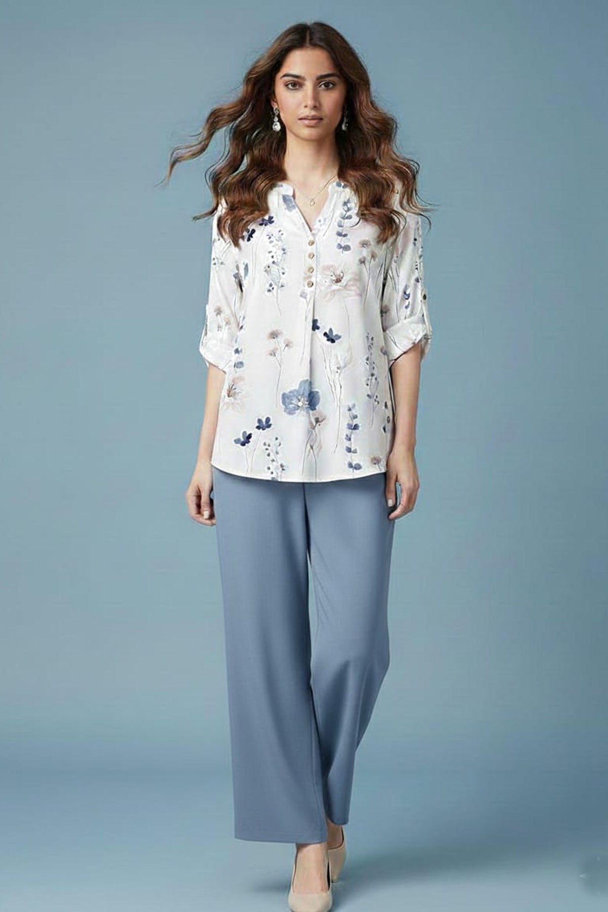 Printed Crepe Co-ord Set