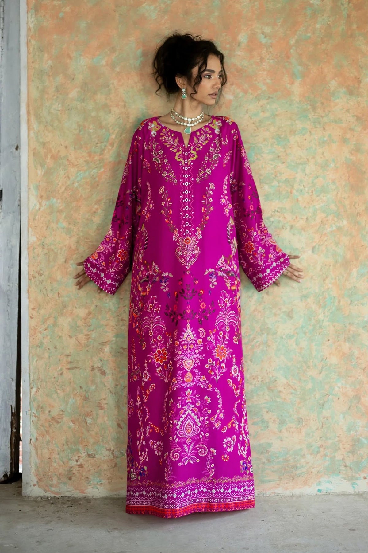 Printed Kaftan Dress