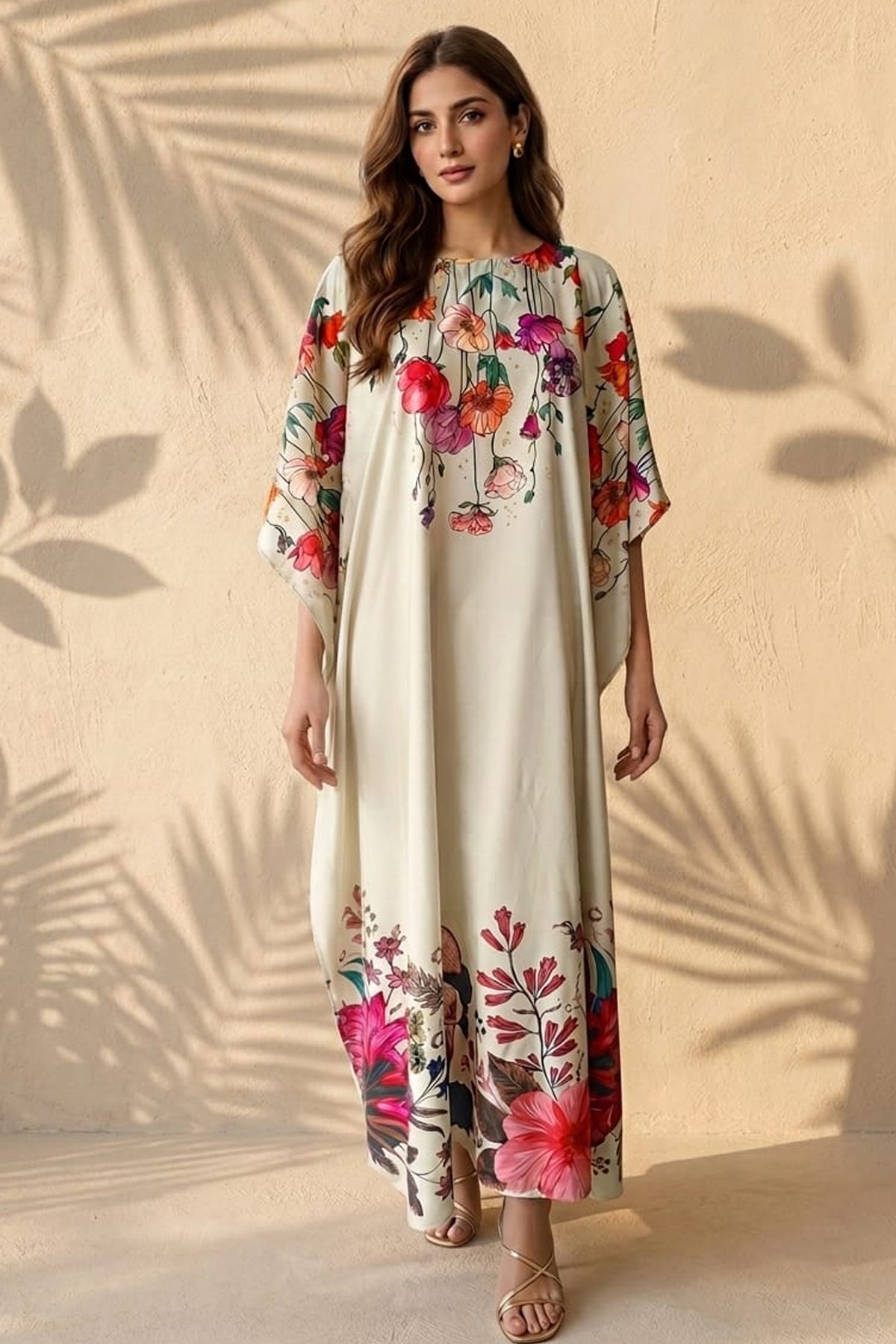 Printed Kaftan Dress